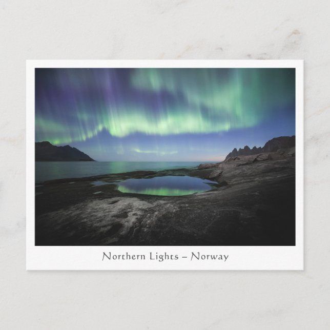 Carte Postale Northern Lights Norvège (Devant)