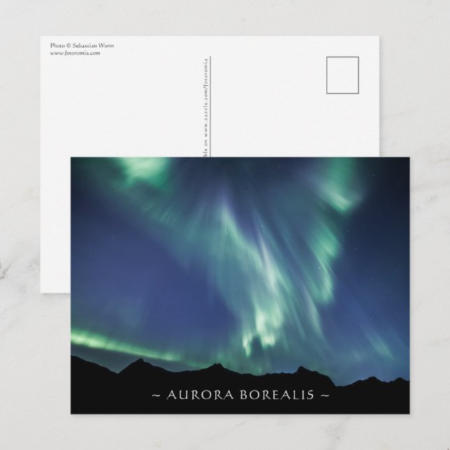 Carte Postale Northern Lights Norvège (Devant / Derrière)