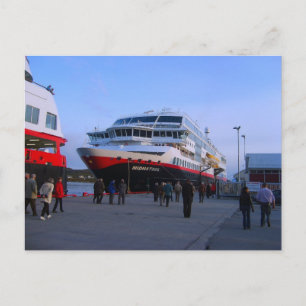 Carte Postale Norvège, Bergen Cruise Navire dans le port