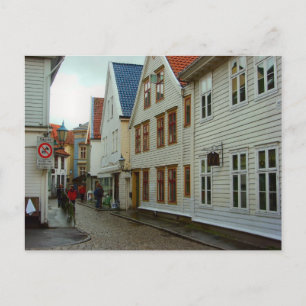 Carte Postale Norvège, Bergen Maisons de bois