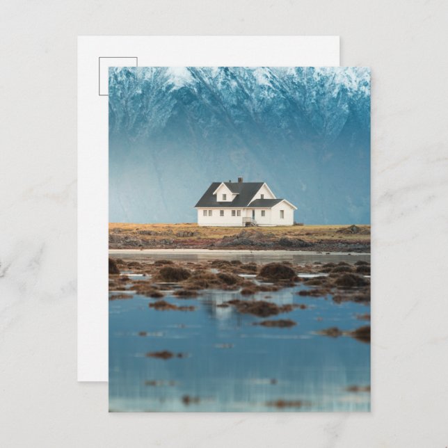 Carte postale Norvège Cottage (Devant / Derrière)