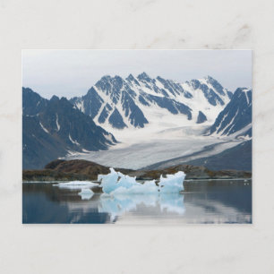 Carte Postale Norvège, Glacier en voie de reproduction et iceber