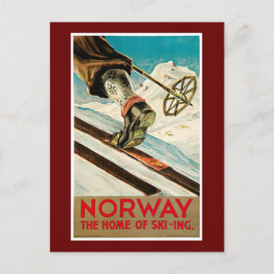 Carte Postale Norvège La patrie de l'affiche Vintage voyage de s