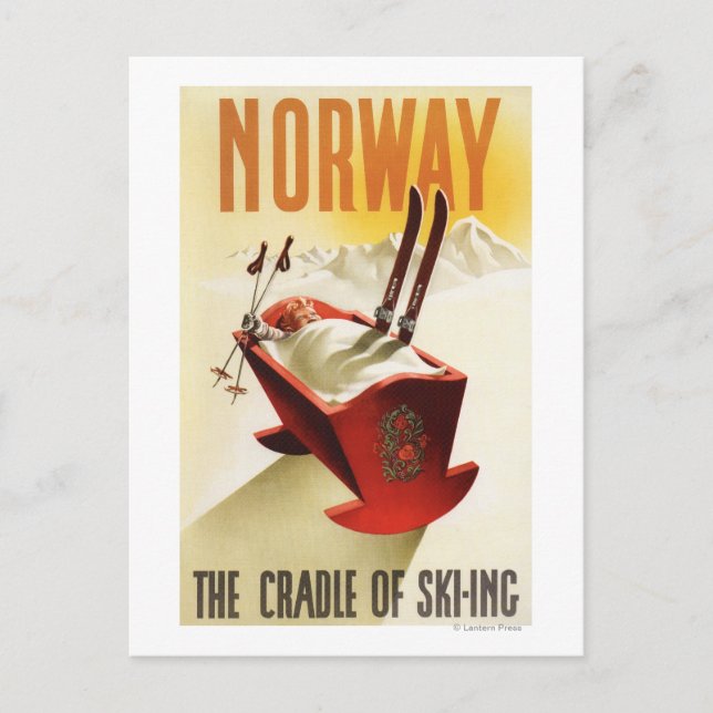 Carte Postale Norvège - Le berceau du ski (Devant)