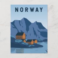 Norvège Lofoten Travel Art Vintage
