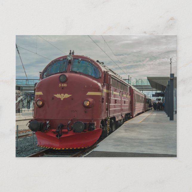 Carte Postale Norvège. NOHAB Di3 616 à Trondheim S (Devant)