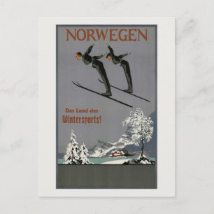 Carte Postale Norvège Norvège Poster vintage 1930