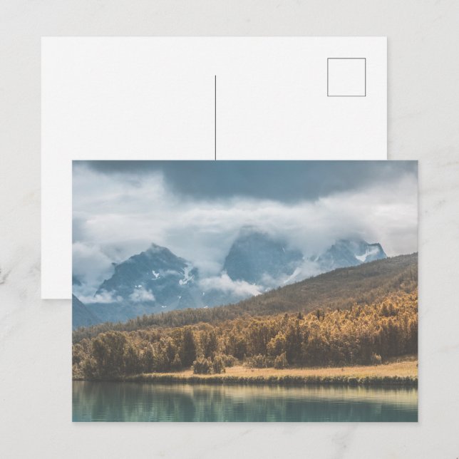 Carte Postale Norvège - Paysage d'automne (Devant / Derrière)