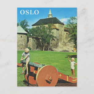 Carte Postale Norvège vintage, Oslo, Fortifications