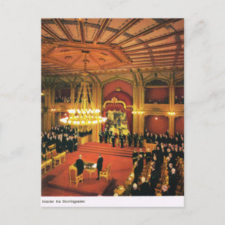 Carte Postale Norvège vintage, Oslo, Parlement