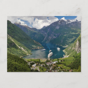 Carte Postale Norvège vue de Geiranger de Flydalsjuvet