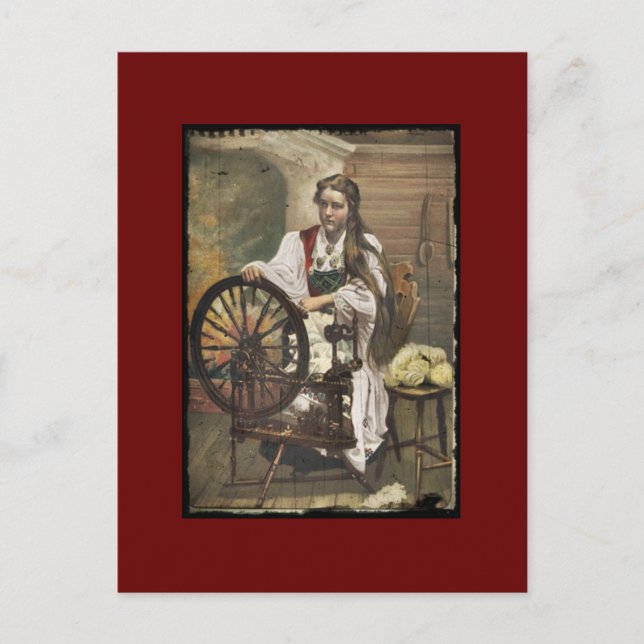 Carte Postale Norvégienne à une roue tournante (Devant)