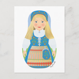 Carte postale norvégienne Matryoshka