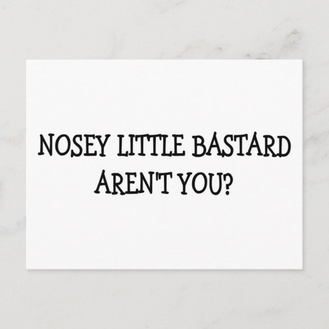 CARTE POSTALE NOSEY PETIT BASTARD (Devant)
