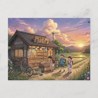 Carte Postale Nostalgic Japanese Dagashiya Candy Store - Anime S