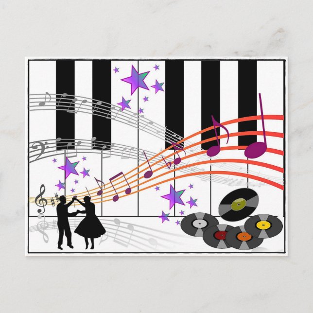 Carte Postale Nostalgie du sock Hop (Devant)