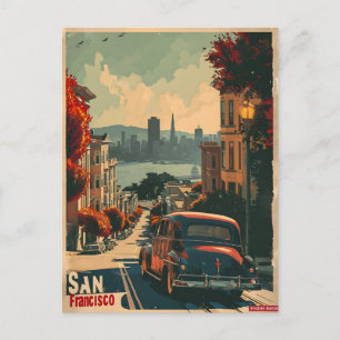 Carte Postale Nostalgie Vintage du Littoral de San Francisco