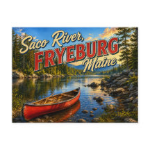 Carte postale nostalgique de Fryeburg dans le Main