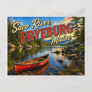 Carte postale nostalgique de Fryeburg dans le Main