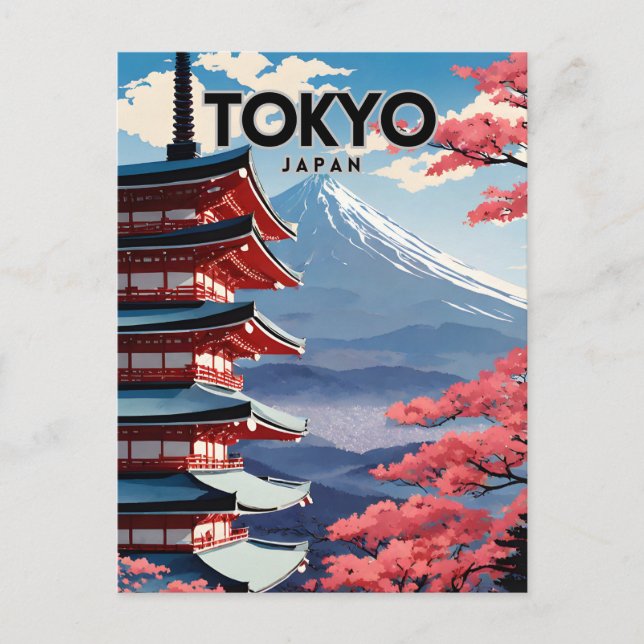 Carte Postale Nostalgique du Japon de Tokyo (Devant)