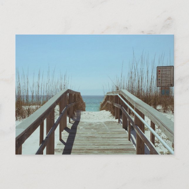 Carte Postale Nostalgique Old Beach Access Plage Pensacola (Devant)
