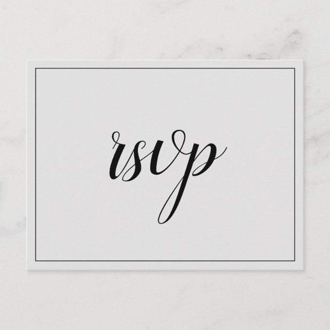 Carte postale nostalgique "rsvp" (Devant)