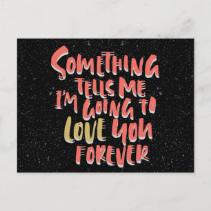 Carte Postale Note d'amour vintage pour chaque citation rouge et
