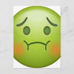 Carte Postale Note de maladie Emoji visage