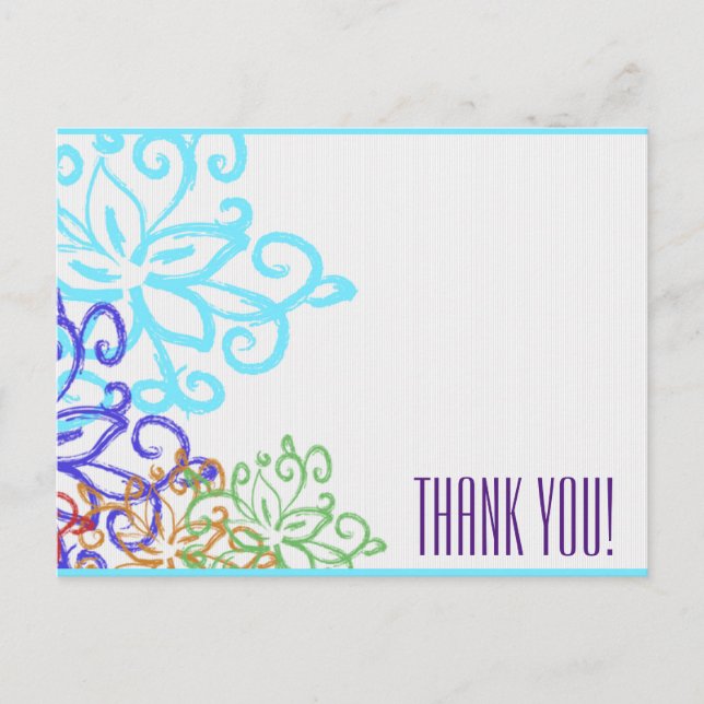 Carte Postale Note de Merci - double face (Devant)