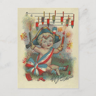 Carte Postale Notes 4 juillet
