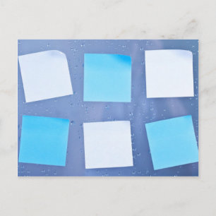 Carte Postale Notes collantes dans la salle de bain