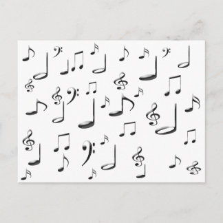 Carte Postale Notes de musique