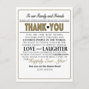 Carte Postale Notes de remerciement