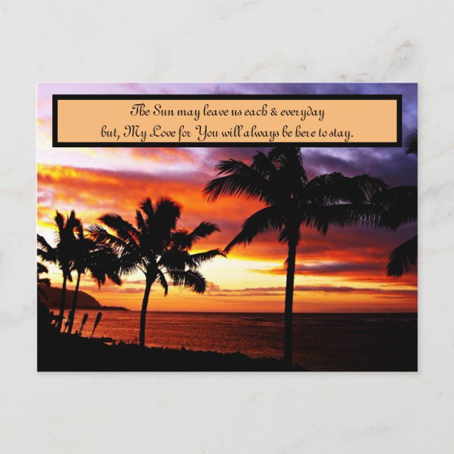 Carte Postale Notes de Sunset Love (Devant)