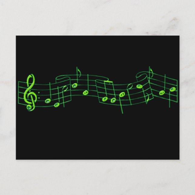 Carte Postale Notes musicales (Devant)