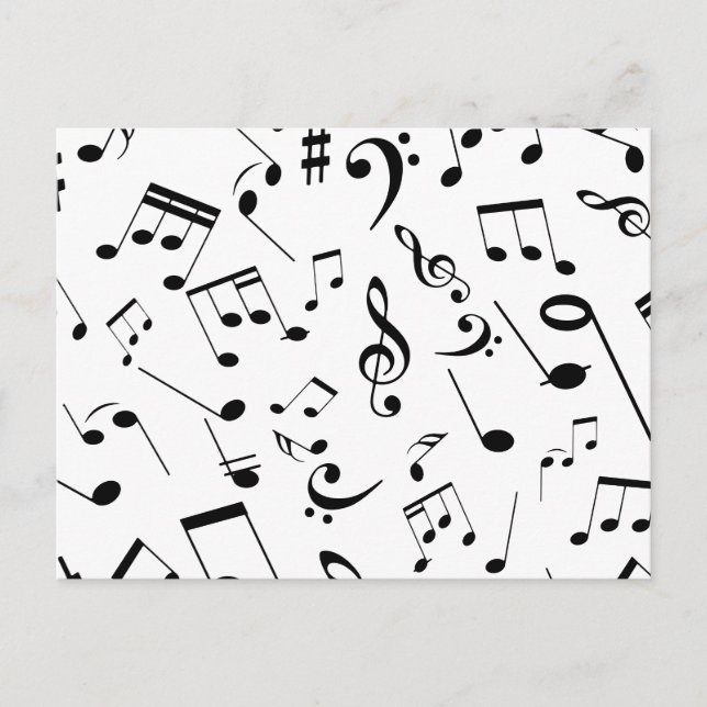 Carte Postale Notes musicales 3 (Devant)