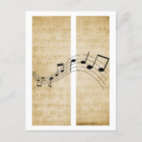 Notes musicales sur papier de musique Vintage Old