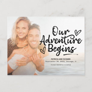 Carte Postale Notre aventure commence Enregistrer la date de mar