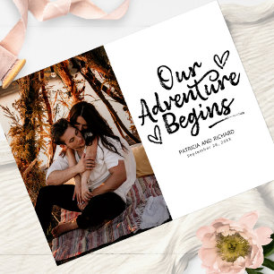 Carte Postale Notre aventure commence Enregistrer la date de mar