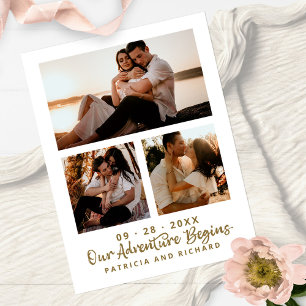 Carte Postale Notre aventure commence Enregistrez la date 3 Phot