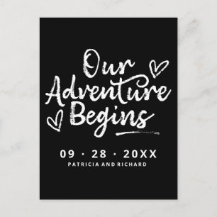 Carte Postale Notre aventure commence Enregistrez la date Non ph