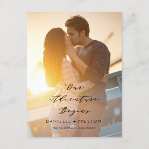 Carte Postale Notre aventure COULEUR ÉDITABLE Enregistrer la dat