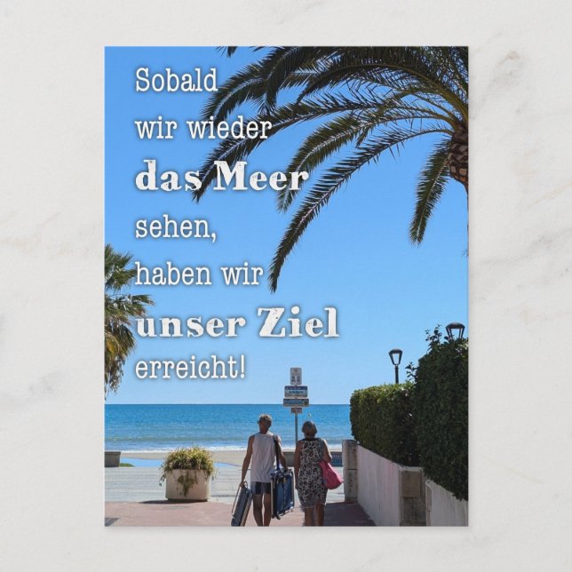 Carte postale "Notre but : la mer" (Devant)