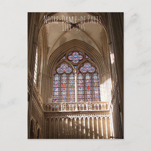 Carte Postale Notre-Dame de Paris 1163-1345 (Devant)