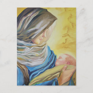 Carte Postale Notre Dame du Silence tenant le bébé Jésus