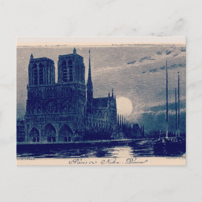 Carte Postale Notre Dame Paris (Devant)