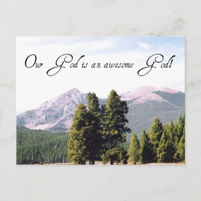 Carte Postale Notre Dieu est un Dieu génial ! (Devant)