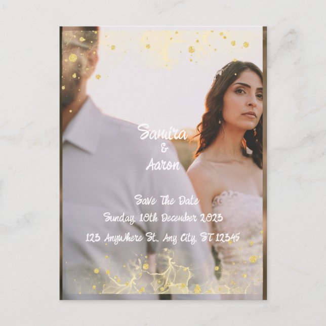 Carte Postale Notre Forever Commence : Le Mariage de (Devant)