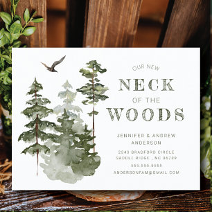 Carte Postale Notre nouveau cou des bois Faire-part de déplace