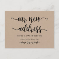 Notre nouvelle adresse, Faire-part mobile, Kraft